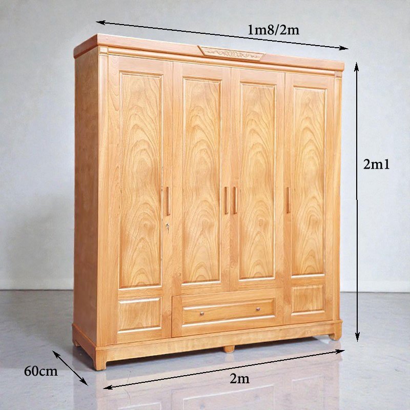 Tủ quần áo gỗ 4 cánh MS 3292