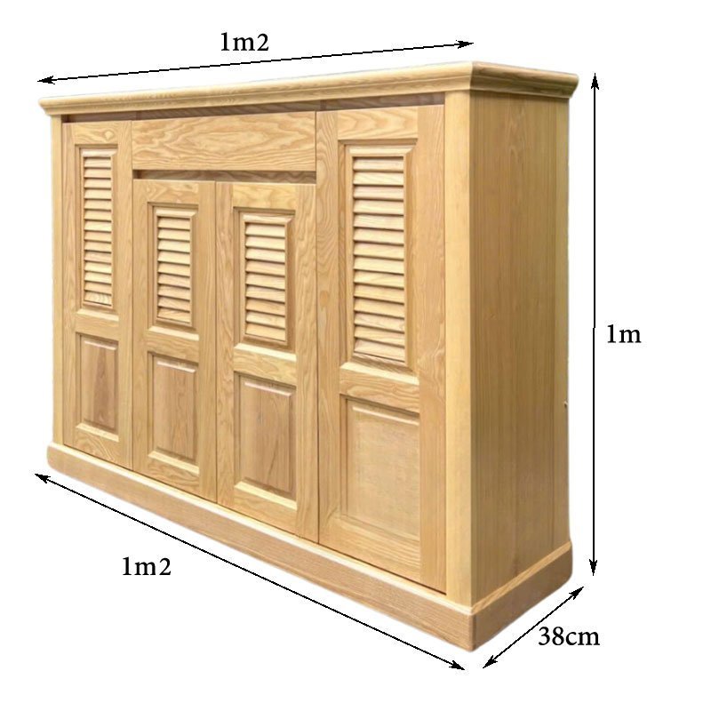 Tủ giày gỗ sồi