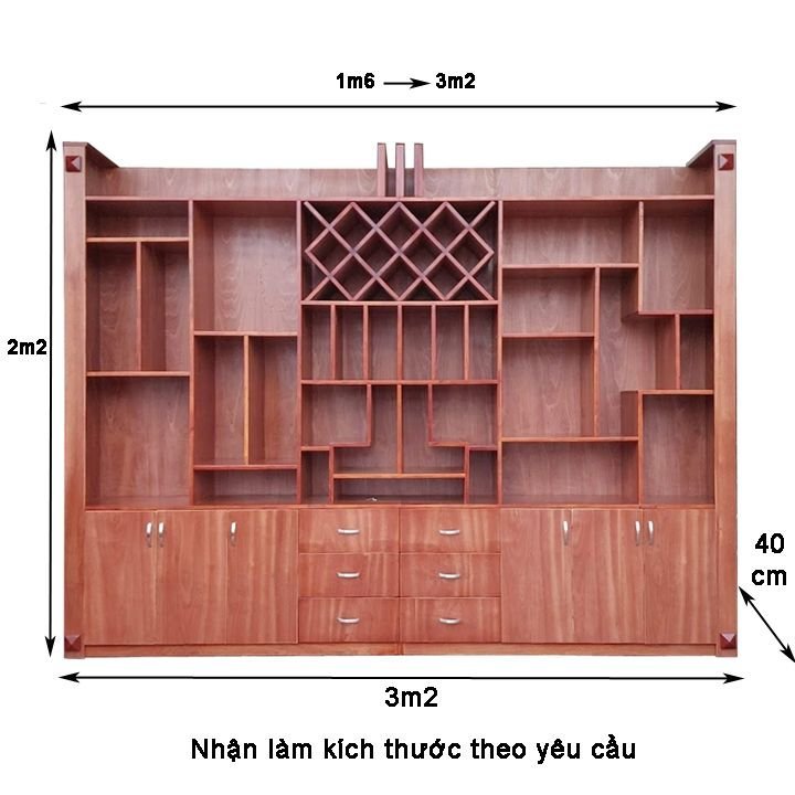 Kích thước tủ kệ trang trí phòng khách gỗ Kích thước tủ kệ trang trí phòng khách gỗ