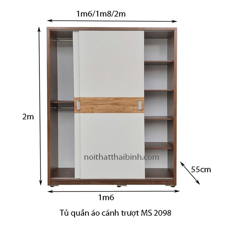 Tủ quần áo cánh trượt hiện đại