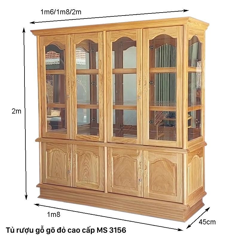 Kích thước mẫu tủ rượu đẹp bằng gỗ Kích thước mẫu tủ rượu đẹp bằng gỗ