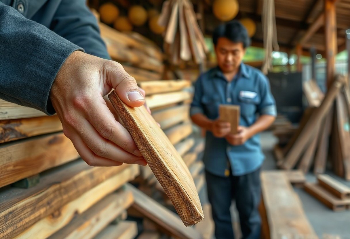 Kiểm tra chất lượng gỗ mít khi mua bàn thờ