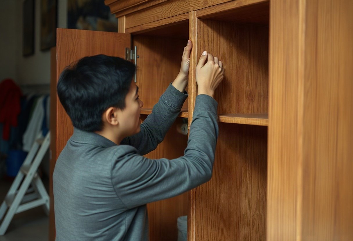Kiểm tra độ chắc chắn của tủ gỗ