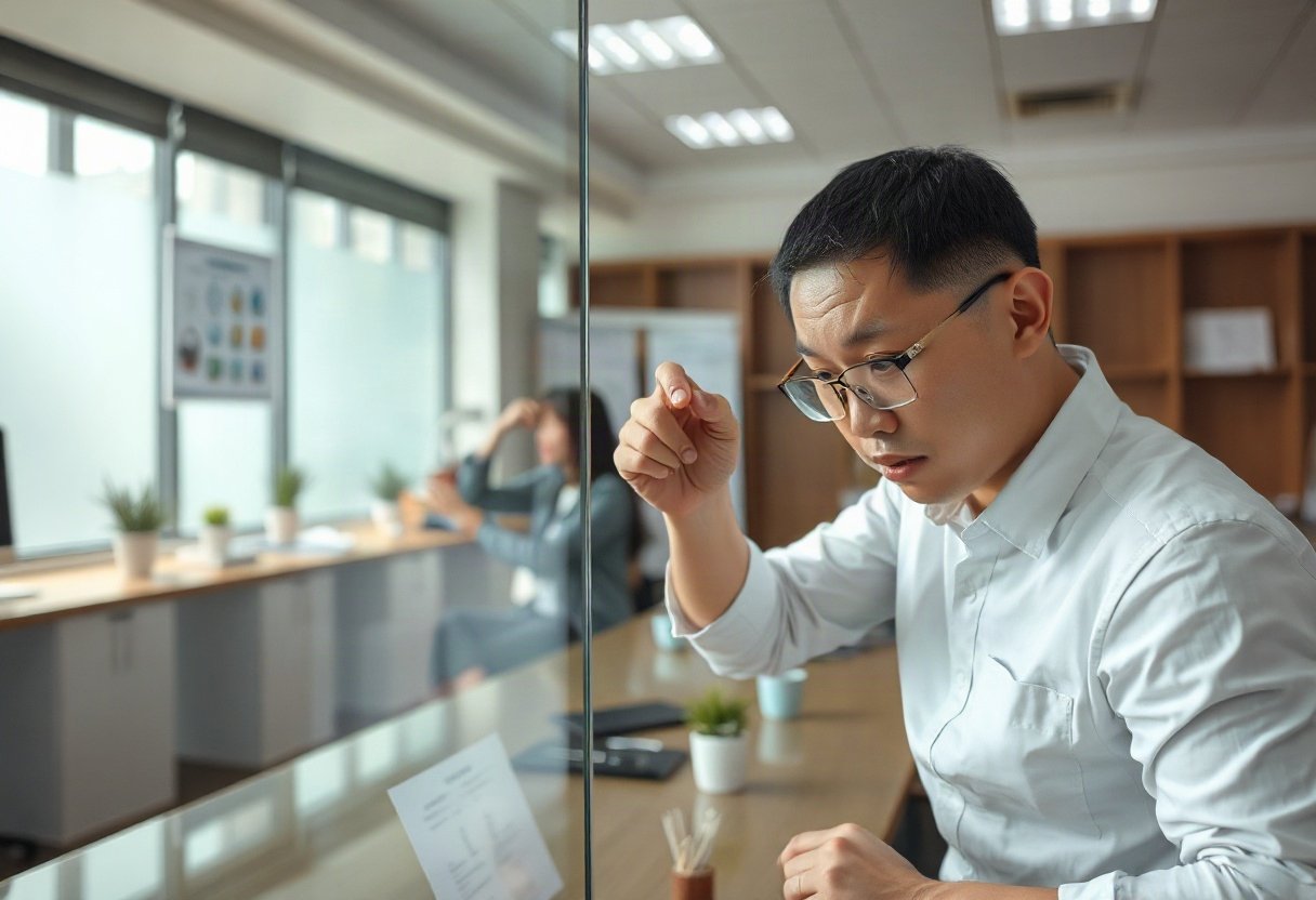 Kiểm tra và thay thế kính bàn văn phòng