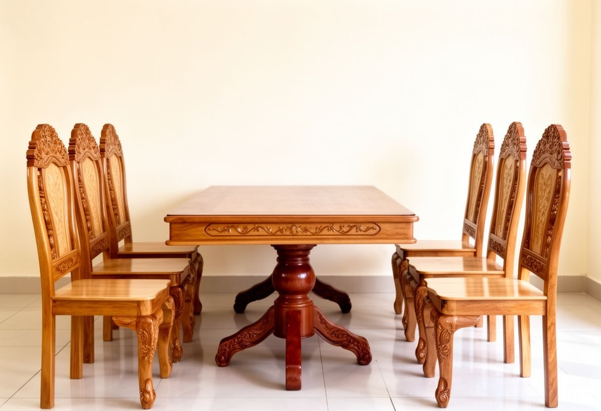 kinh nghiệm chọn bàn ăn gỗ sồi cho chung cư nhỏ - Giá bàn ăn gỗ sồi bao nhiêu?