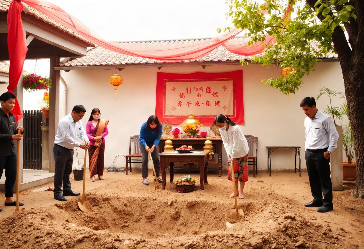 6 bước chuẩn bị lễ cúng động thổ chu đáo khi cất nhà