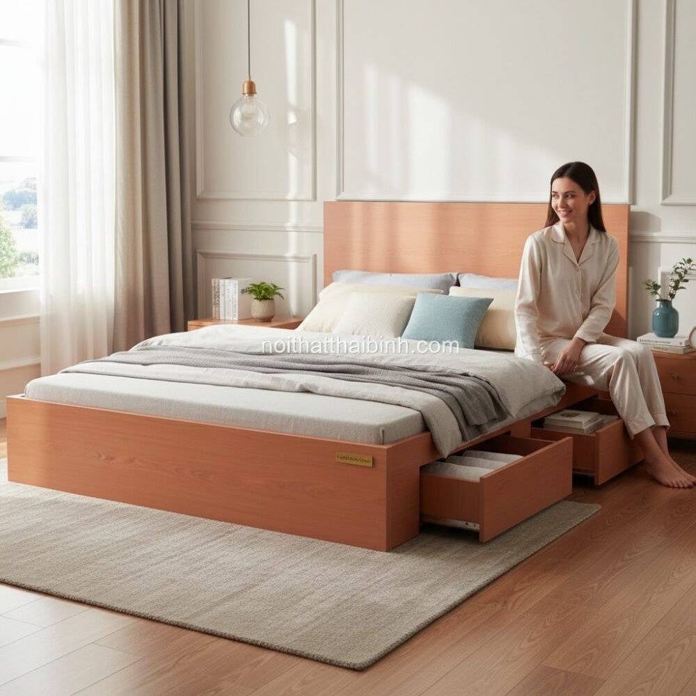 Giường ngủ cao cấp có ngăn kéo