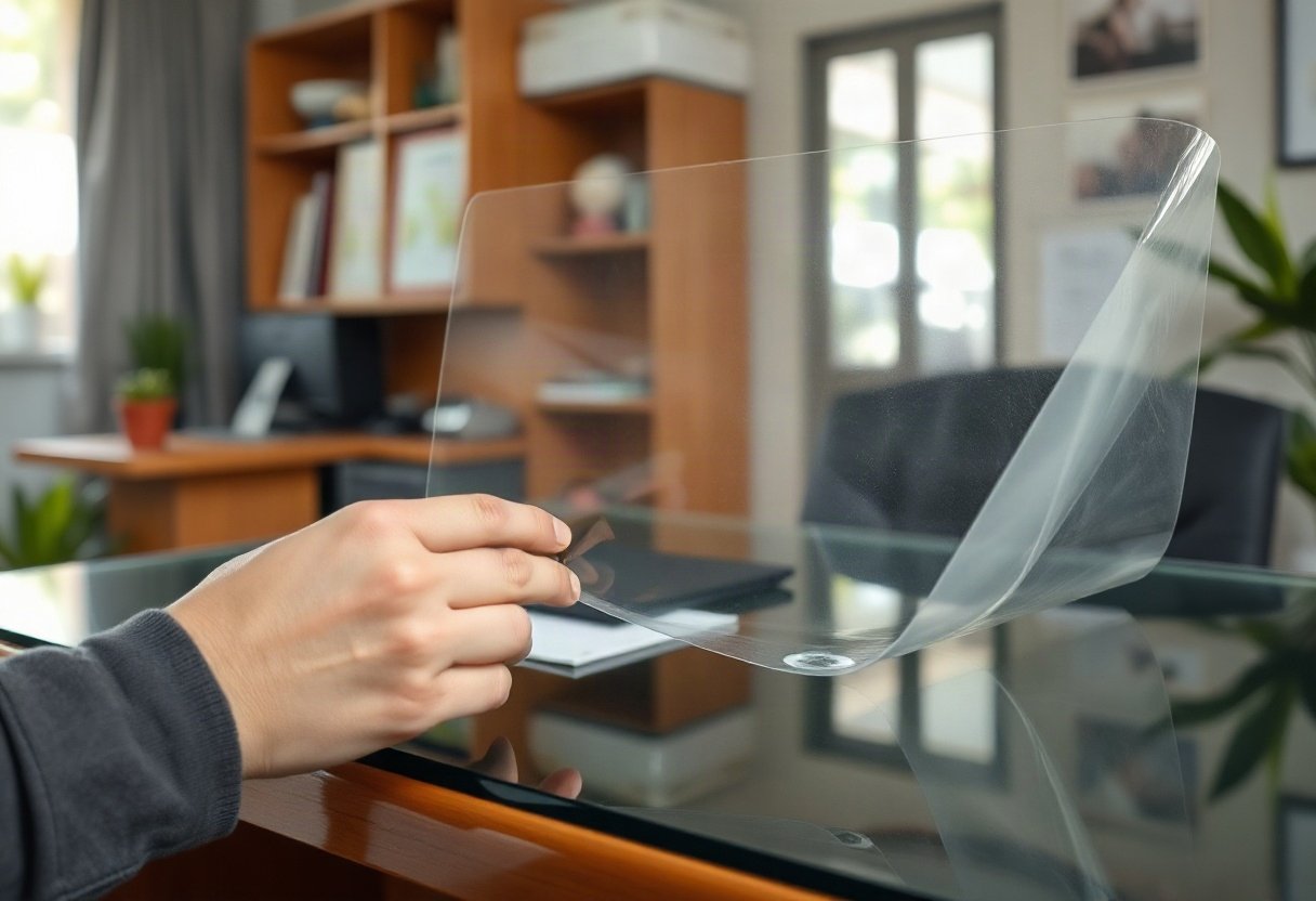 Miếng dán chống trầy cho bàn kính
