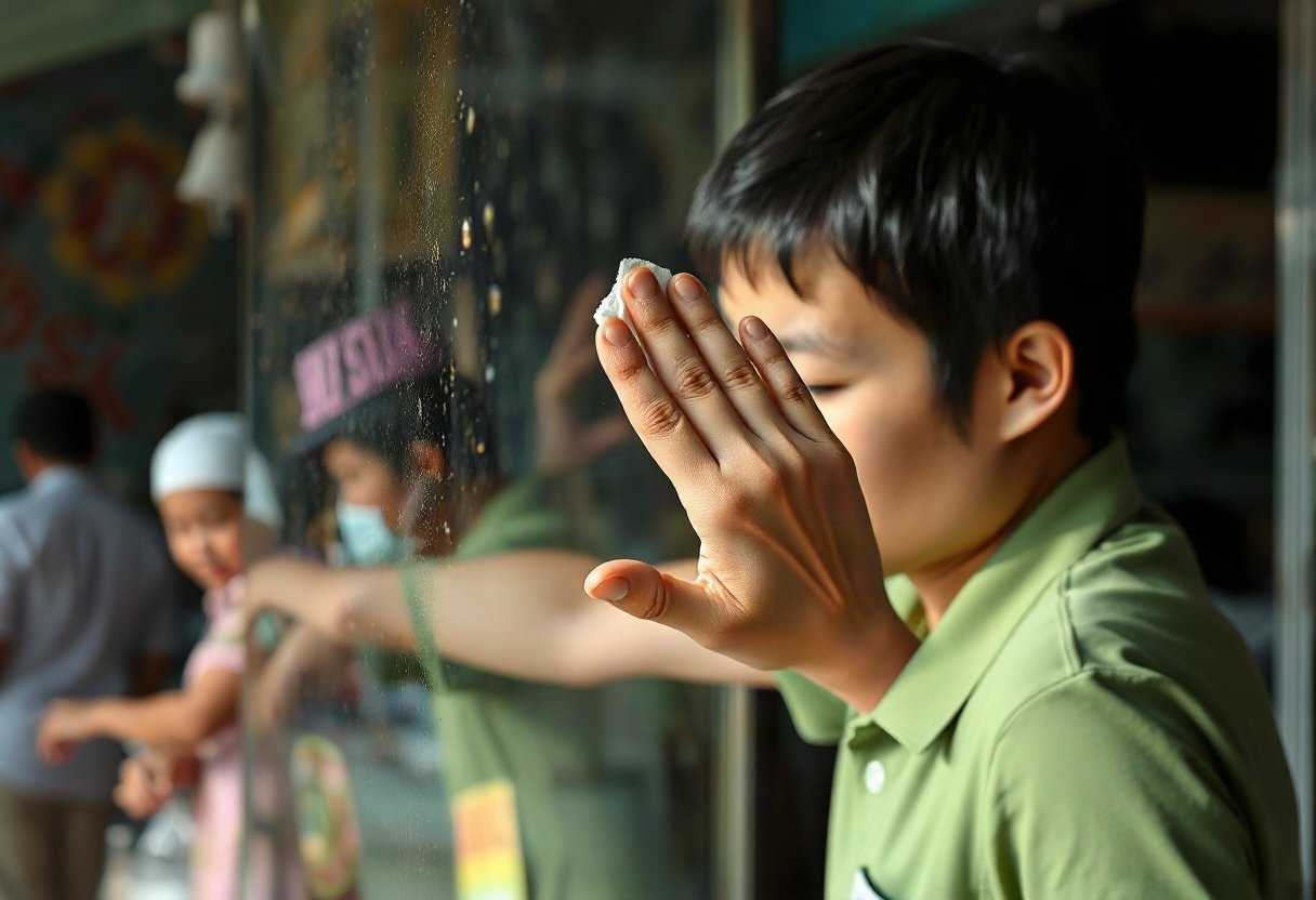 Người lau kính theo chiều ngang