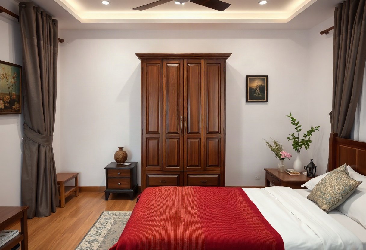 Phòng ngủ với tủ áo hợp phong thủy