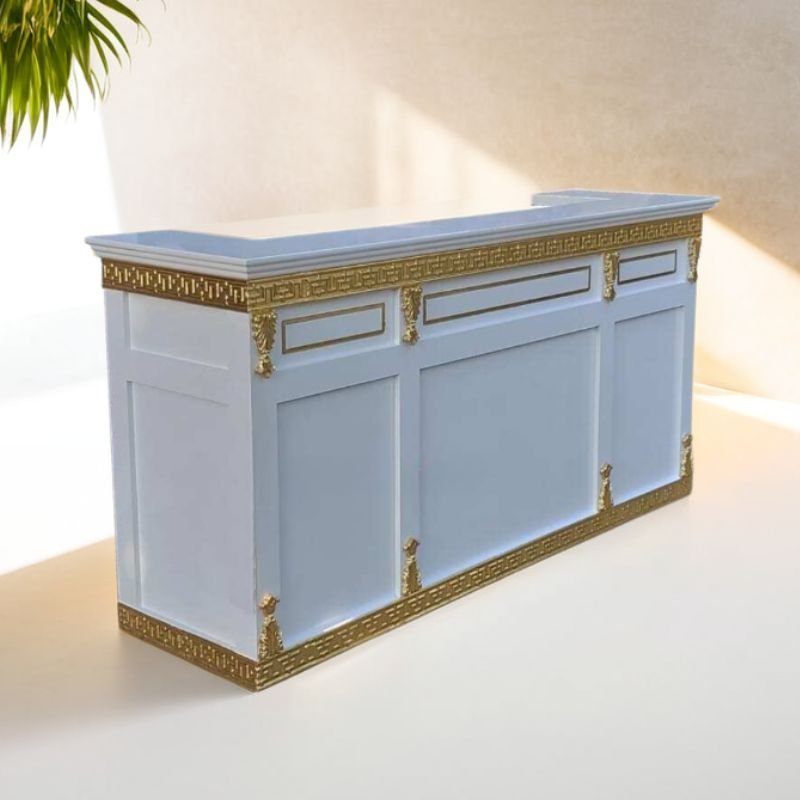 Quầy tiếp tân đẹp dát vàng MS 9947