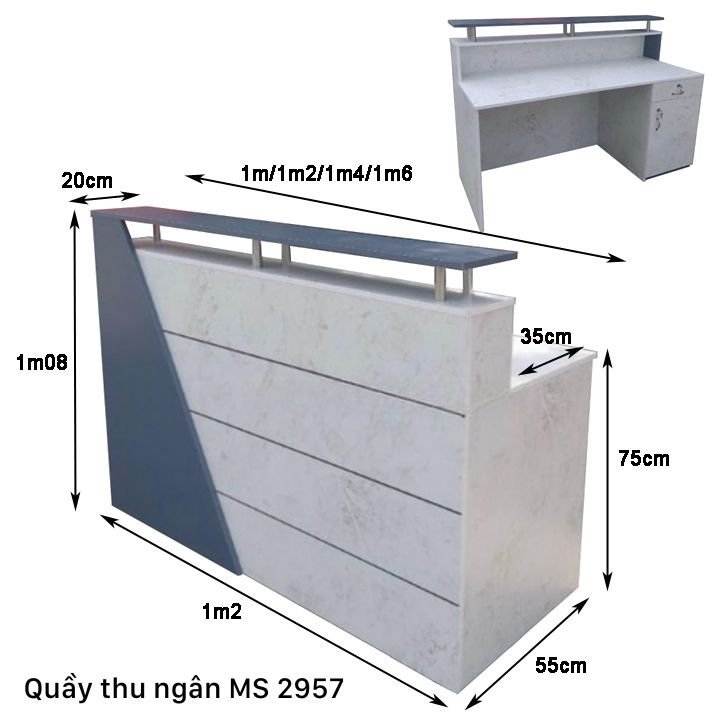 Kích thước bàn quầy thu ngân Kích thước bàn quầy thu ngân
