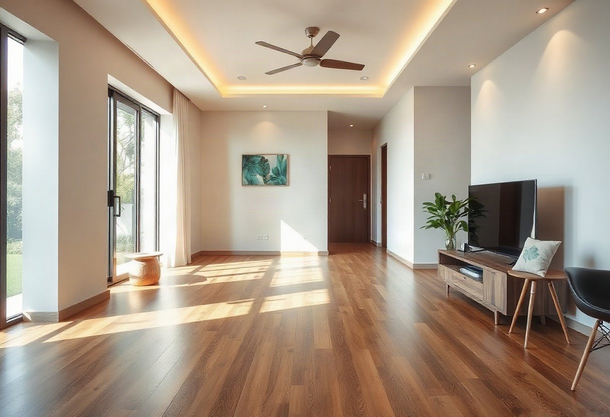 Sàn gỗ bời lời trong một ngôi nhà