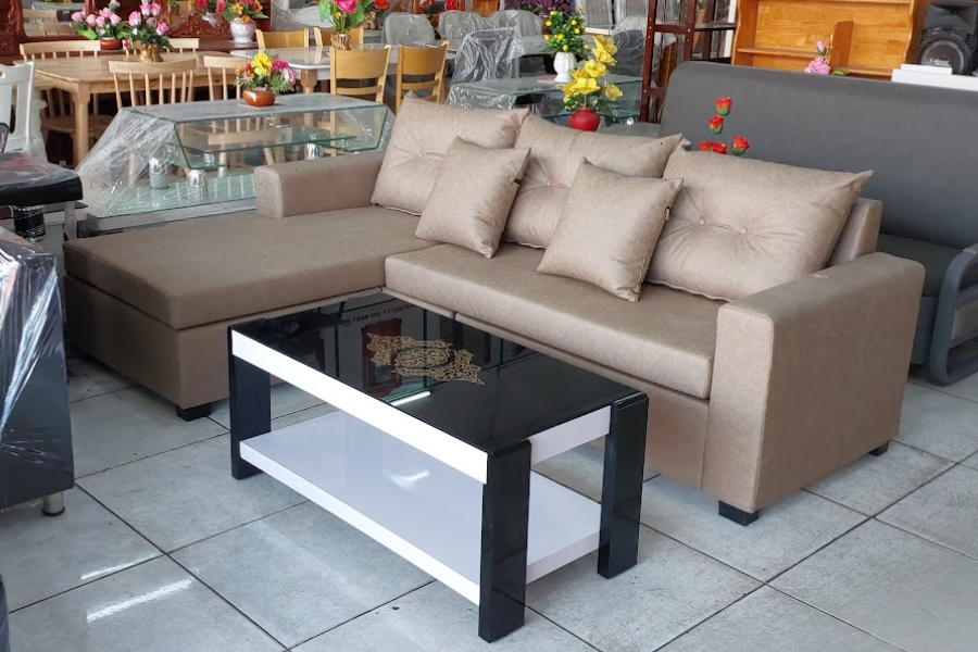 Sofa chữ L hiện đại kích thước 2m4 x 1m55 sang trọng
