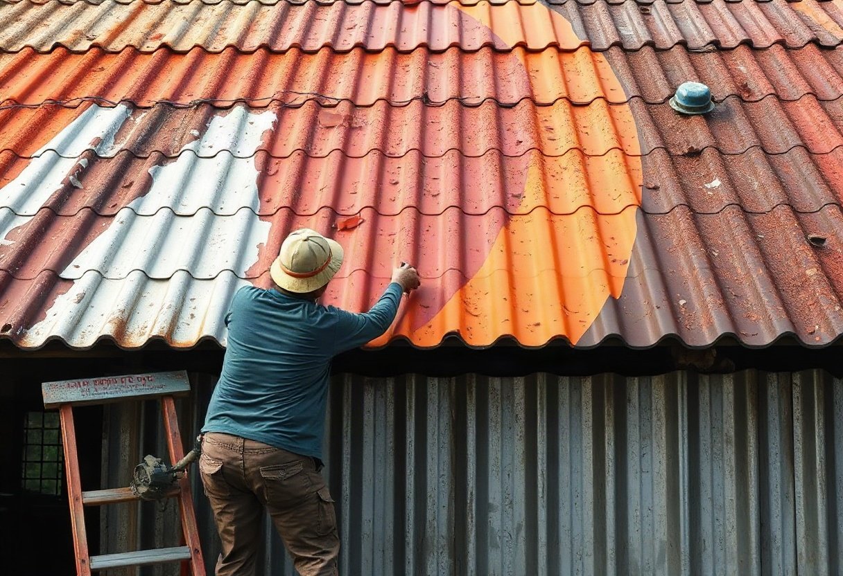 Sơn chống nóng cho mái tôn cũ