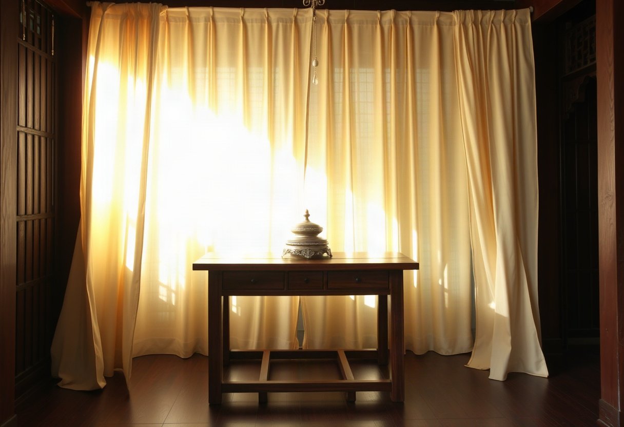 Sử dụng rèm che bàn thờ