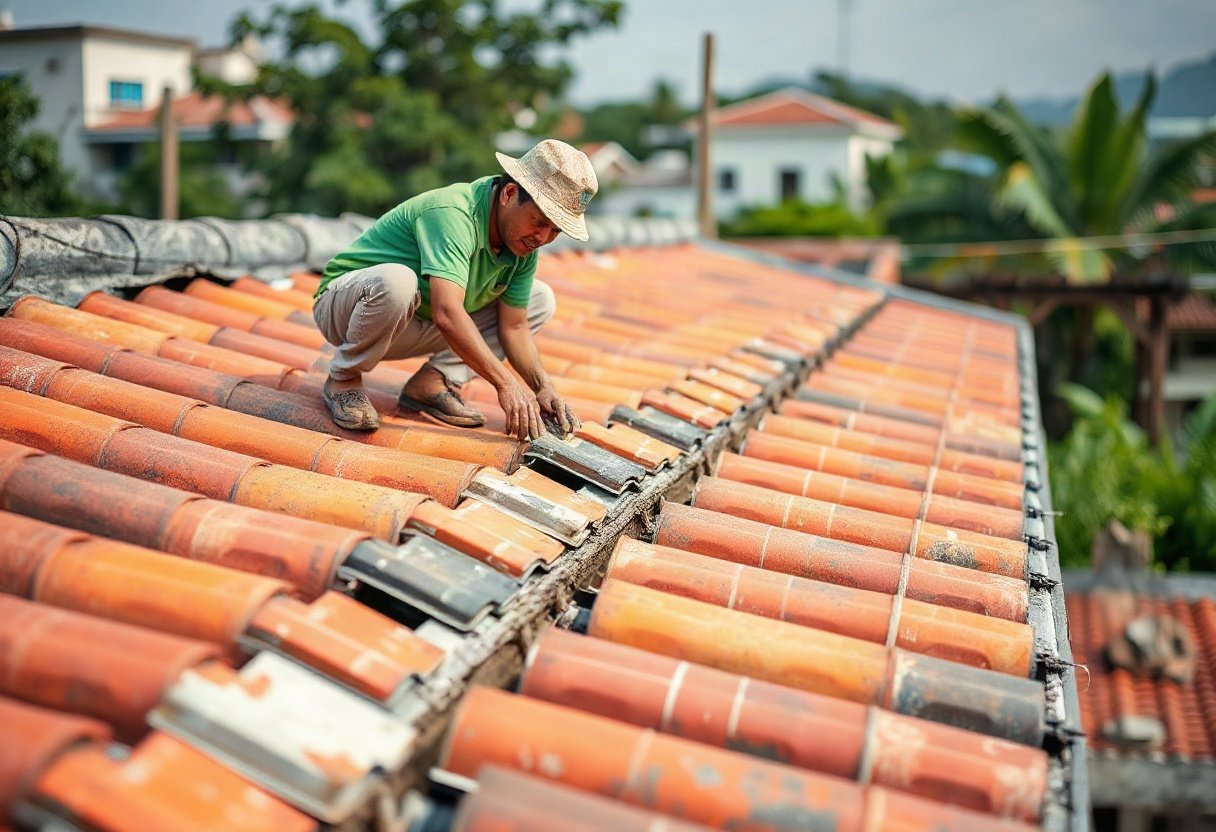Sửa mái nhà bị dột