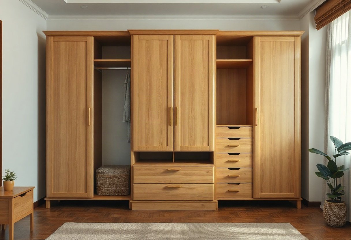 Thiết kế đa năng cho tủ quần áo ở trung tâm
