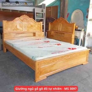 Giường Ngủ Gỗ Gõ Đỏ Tự Nhiên Sang Trọng Bền Đẹp