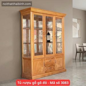 Tủ rượu gỗ gõ đỏ