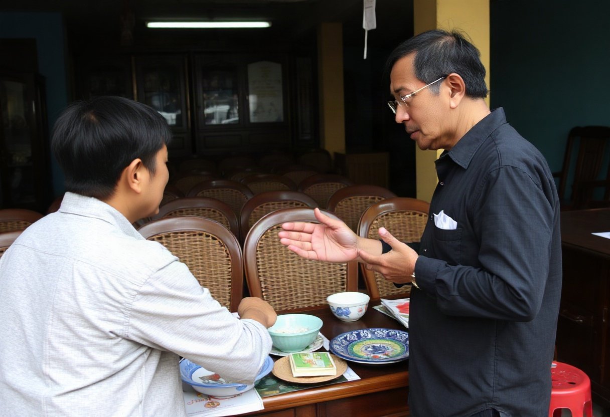 Thương lượng giá cả bàn làm việc