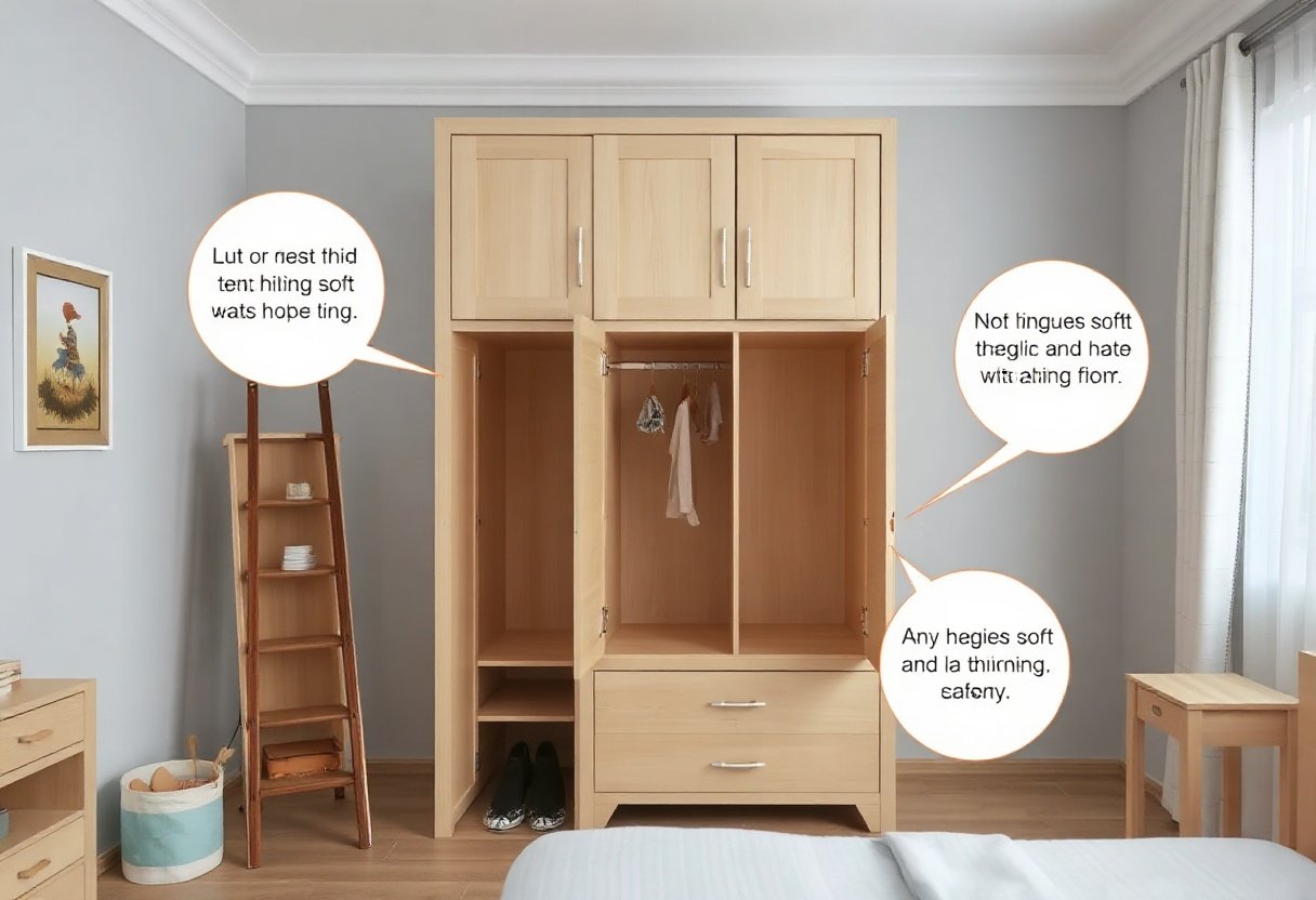 Tiêu chí an toàn khi sử dụng tủ quần áo