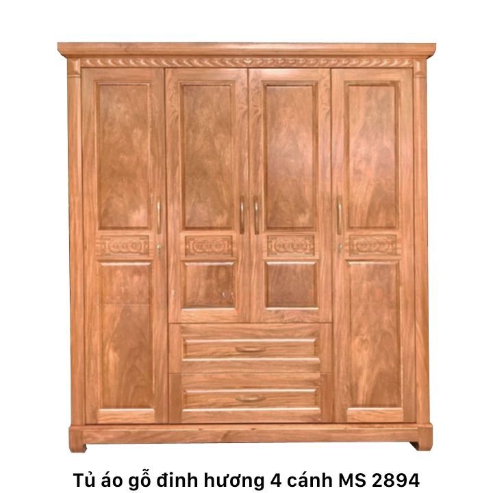 Tủ quần áo gỗ đinh hương 4 cánh Tủ quần áo gỗ đinh hương 4 cánh