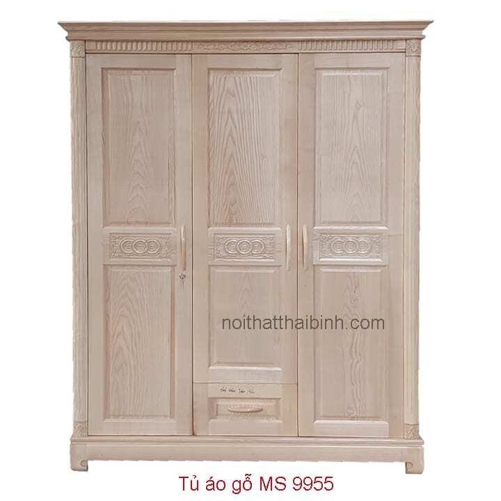 Tủ đựng quần áo gỗ sồi tự nhiên