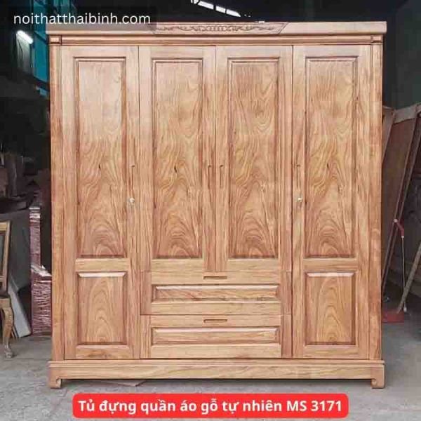 Tủ Đựng Quần Áo Gỗ Tự Nhiên Đẹp Bền Giá Xưởng