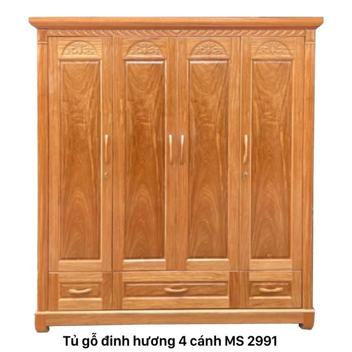 Tủ gỗ đinh hương 4 cánh