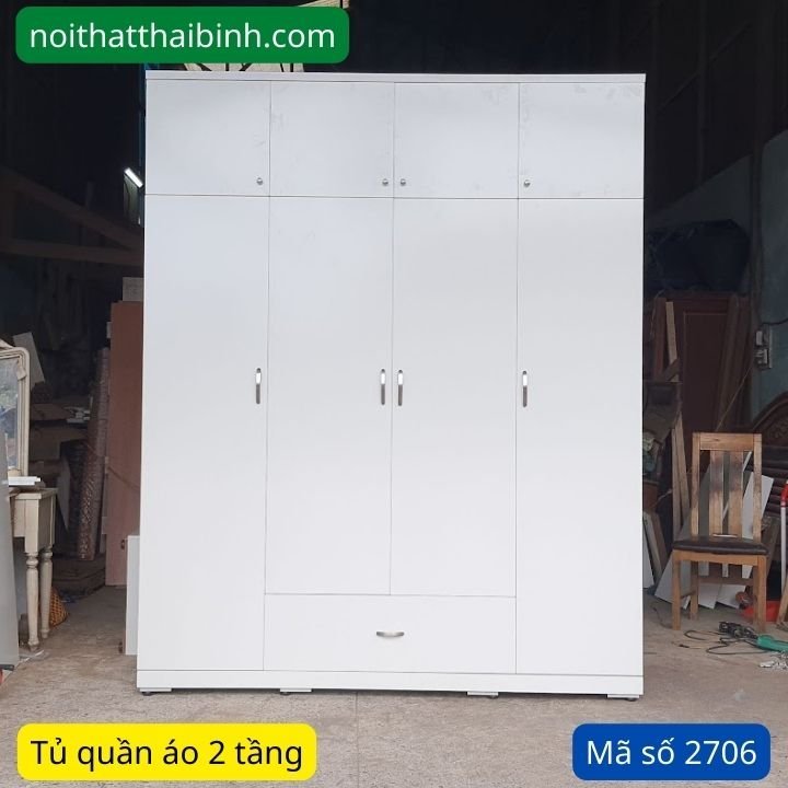 Tủ treo quần áo 2 tầng
