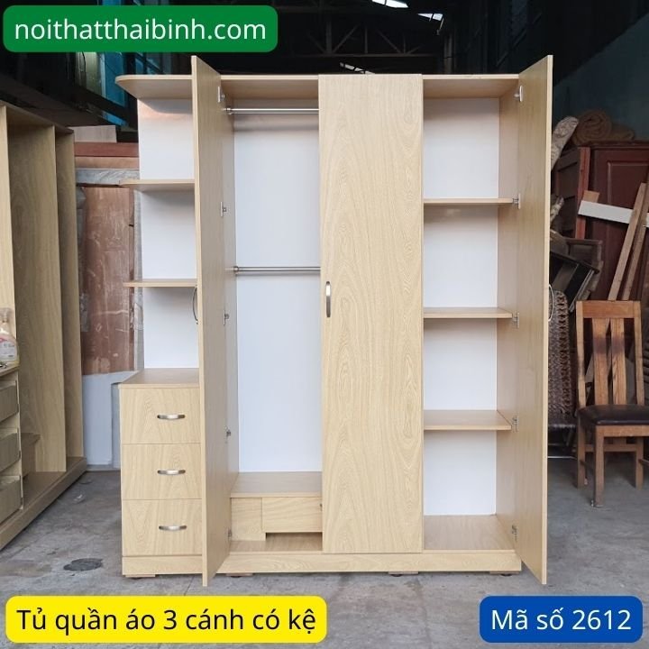 Mẫu tủ quần áo 3 cánh đẹp