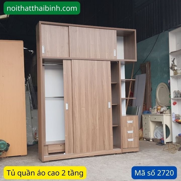 Tủ quần áo 2 tầng cao cấp