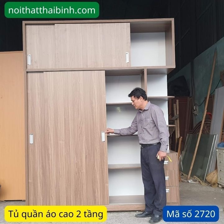 Tủ áo 2 tầng đẹp