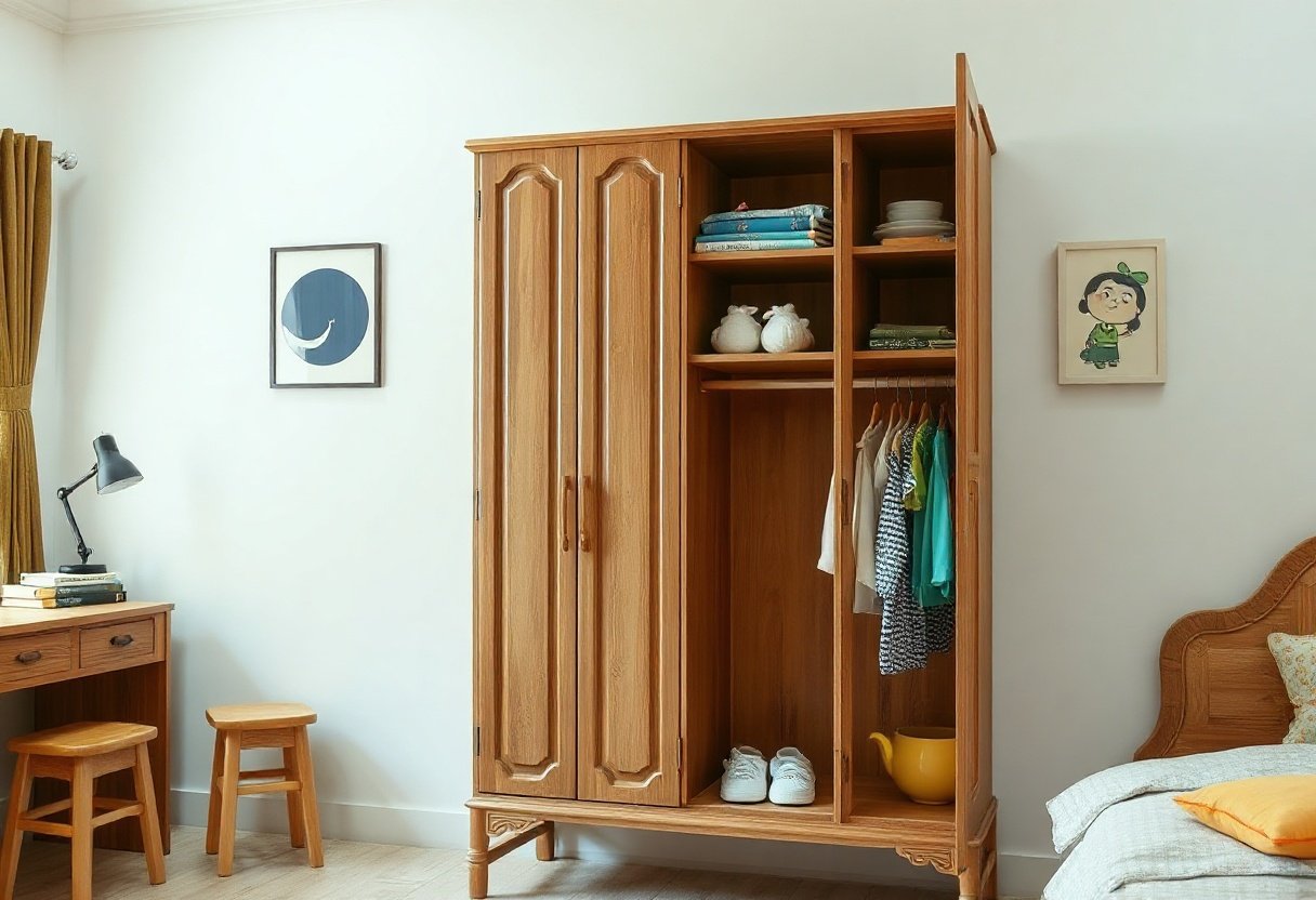 3 kinh nghiệm chọn tủ quần áo cho bé yêu an toàn