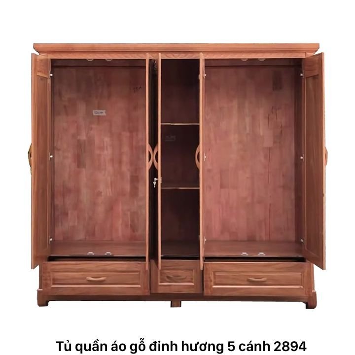 Tủ Áo Gỗ Đinh Hương 5 Cánh Tủ Áo Gỗ Đinh Hương 5 Cánh