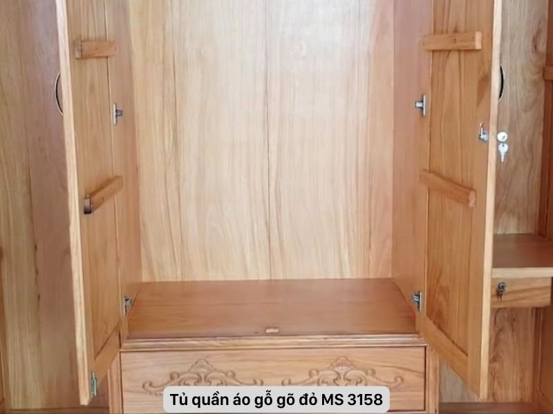 Tủ áo gõ đỏ tự nhiên Tủ áo gõ đỏ tự nhiên