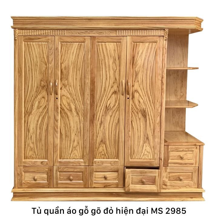 Tủ quần áo gỗ gõ đỏ