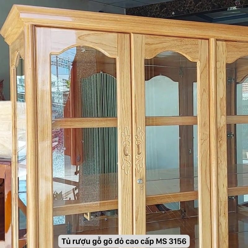 Mẫu tủ rượu đẹp bằng gỗ gõ đỏ Mẫu tủ rượu đẹp bằng gỗ gõ đỏ