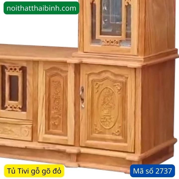 Tủ kệ tivi gỗ gõ đỏ