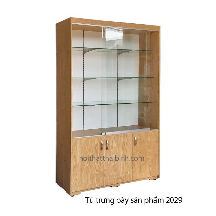 Mẫu tủ trưng bày sản phẩm hoàn thiện thực tế