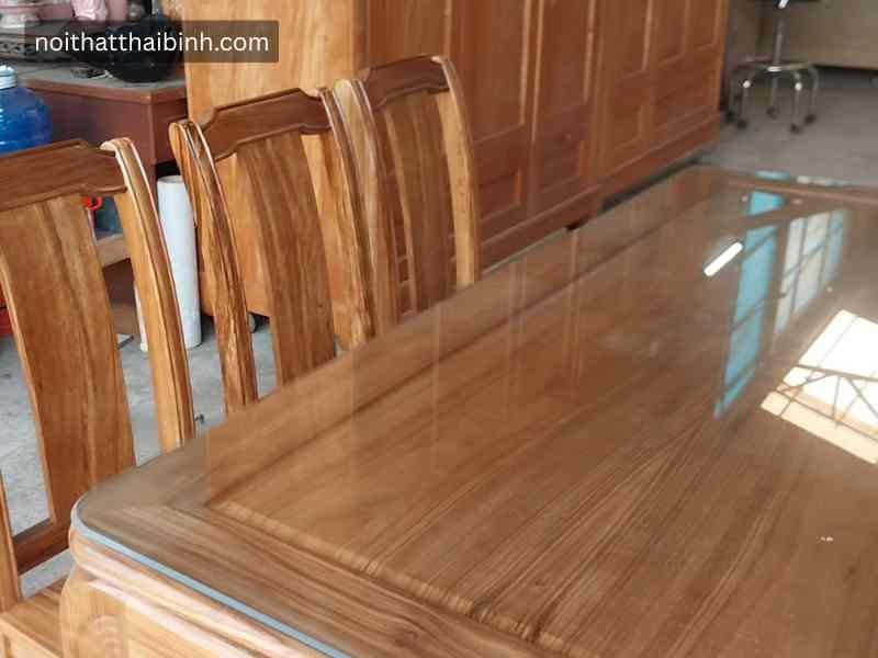 Bàn ăn 6 ghế gỗ hương xám
