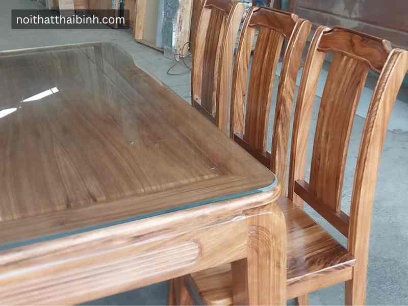Bàn ăn 6 ghế gỗ hương xám