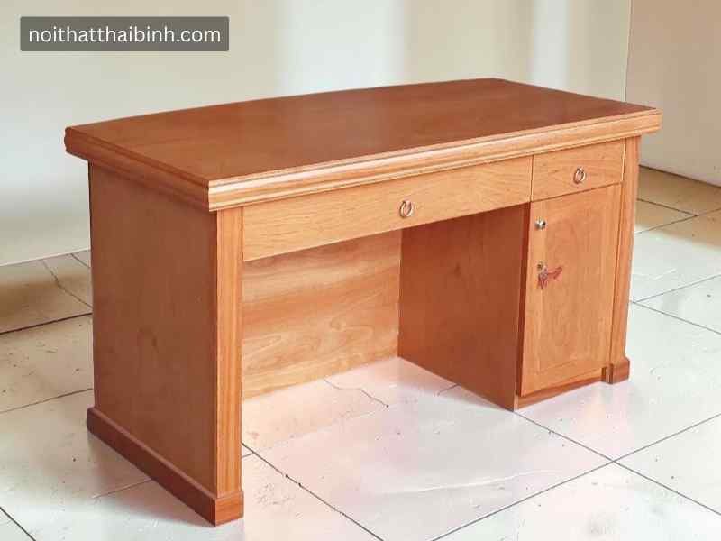 Bàn làm việc gỗ tự nhiên 1m2 xoan đào cao cấp mã 2428 Đồ Gỗ Thái Bình
