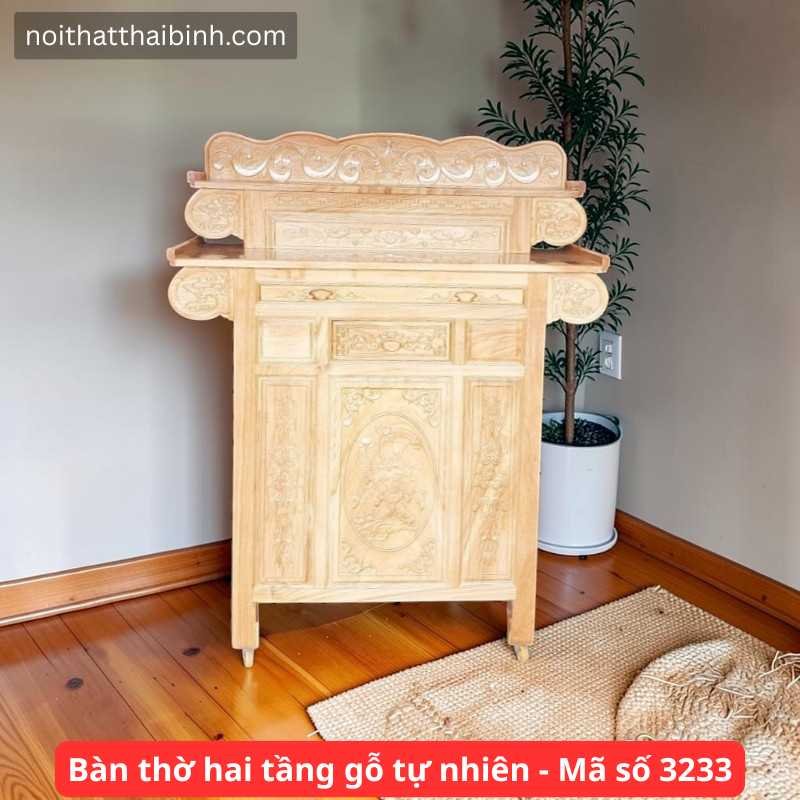 Bàn thờ hai tầng gỗ tự nhiên