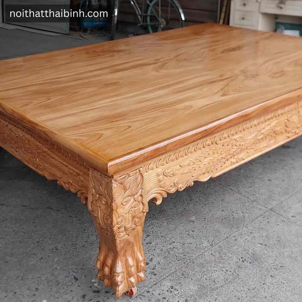 Chi tiết đi văng gỗ gõ đỏ
