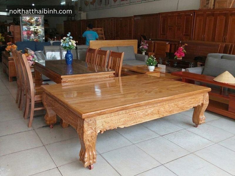 Showroom đi văng gỗ gõ đỏ Đồ Gỗ Thái Bình 199 Nguyễn Thị Thập Q7
