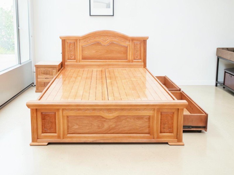 Địa chỉ mua giường ngủ gỗ tự nhiên chất lượng tại TPHCM