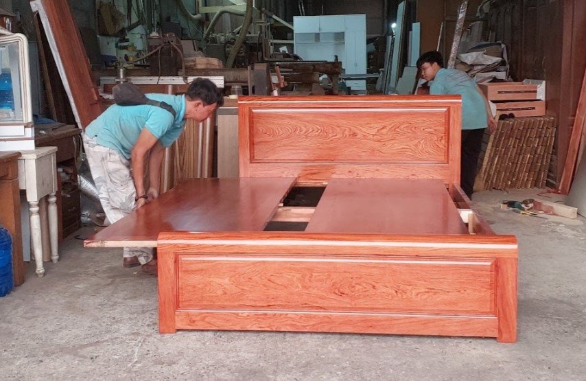 Giường ngủ gỗ vạt phản
