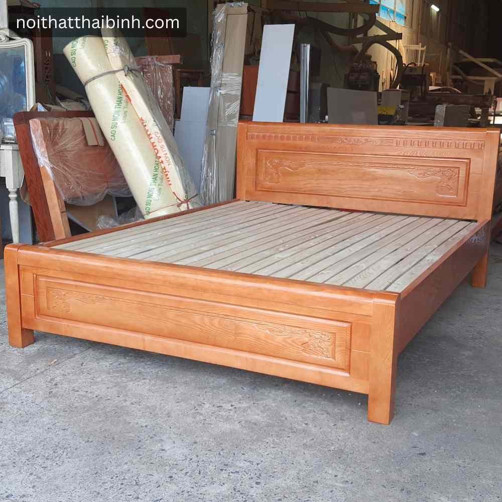 Giường Ngủ Gỗ Xoan Đào Tự Nhiên Cao Cấp